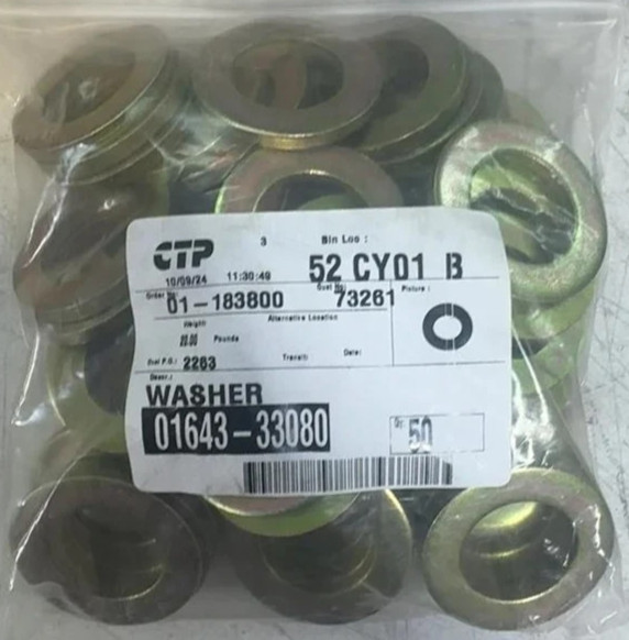 CTP 01643-33080 Costex Tractor Parts (Komatsu Replacement) Flat Washers