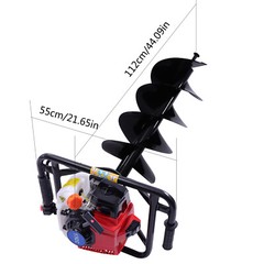 63CC 2-Stroke Gasoline Hole Digger, 3HP Lawn Drilling Machine, Post Hole Digger