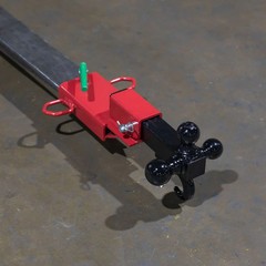 Titan Attachments Clamp On Forklift 2″ Hitch Receiver, Single Pallet Fork Blade