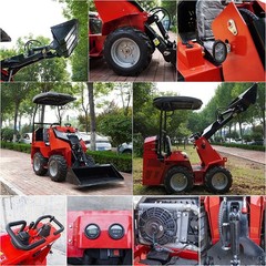 NEW Mini Wheel Type Skid Steer Loader Riding Skid Machine 13.5HP EPA For Sale