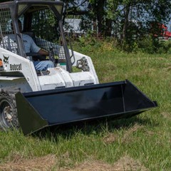 Titan Attachments 72″ Skid Steer Dirt Bucket V2, 1/8″ Thick Structural Steel