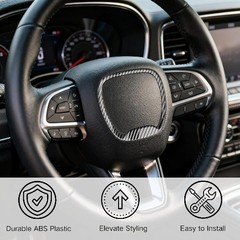 Central Control Steering Button Frame Trim, Steering Wheel Control Trim Cover Ca