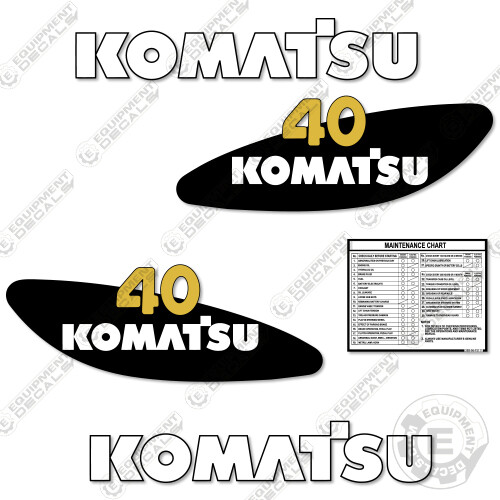Fits Komatsu 40 Decal Kit Forklift Equipment Decals – 7 YEAR VINYL