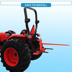 3 Point Hay Bale Spear Receiver Hitch Cat 1 Tractor W/ 1-7/8″ Gooseneck Ball US