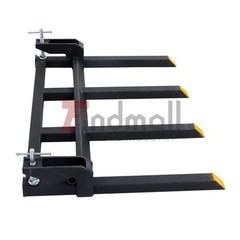 2500lbs 42″ Clamp on Heavy Debris Fork for Tractor Skid Steer Buckets Universal