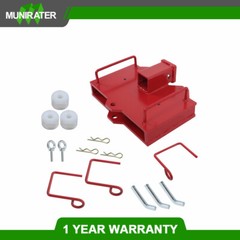 2″ Forklift Trailer Hitch Receiver Dual Pallet Forks 6500 lbs Towing Tow Adapter