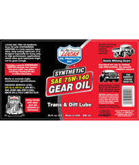 Lucas Synthetic 75W-140 Gear Oil, 1 Qt
