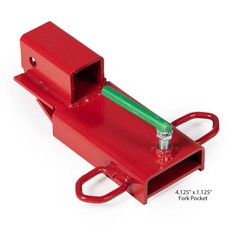 Titan Attachments Clamp On Forklift 2″ Hitch Receiver, Single Pallet Fork Blade