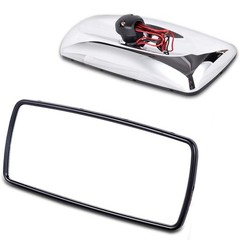 2PCS Truck Hood Door Mirrors Manual Heated Chrome for 2004-2016 Freightliner
