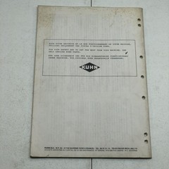 Kuhn FC250 FC300 FC250G FC300G Mower Conditioner Spare Parts Manual