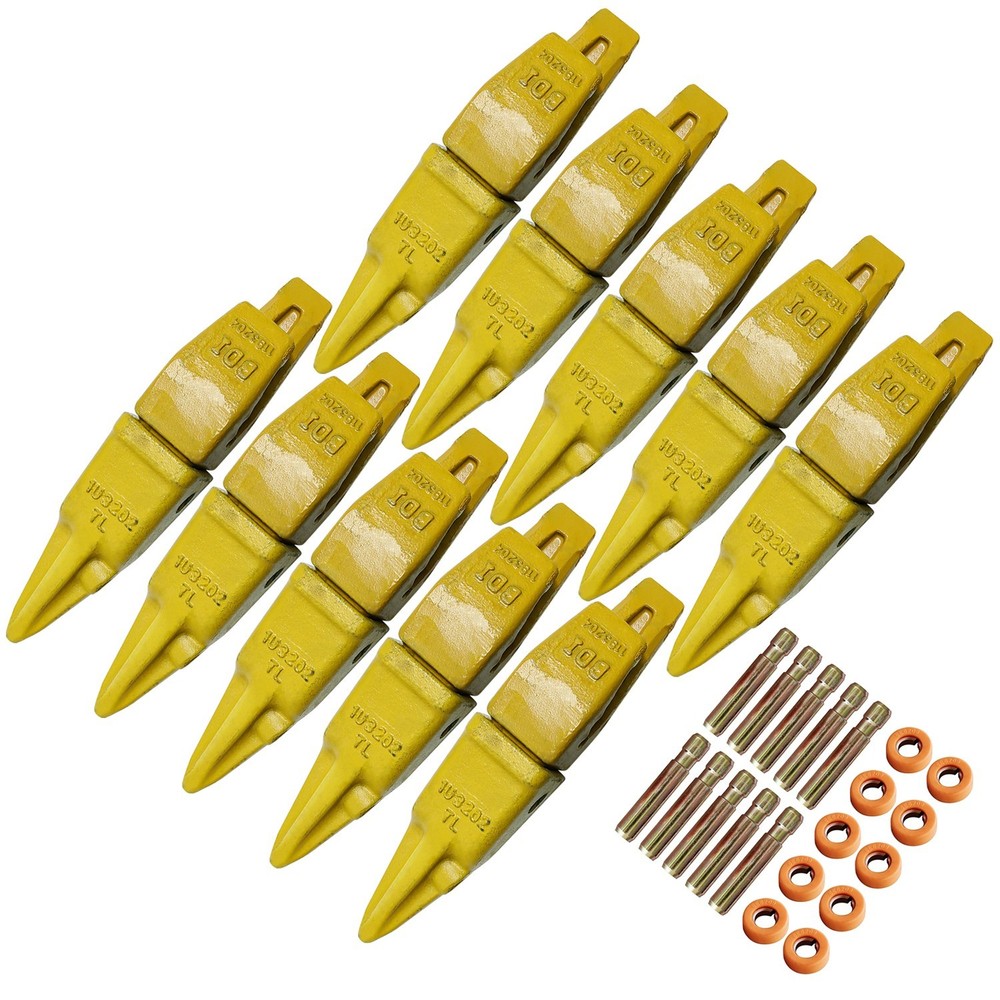 119-3204 CAT Style J200 Backhoe Bucket Shank & 1U3202TL Bucket Teeth w/ Pins -10