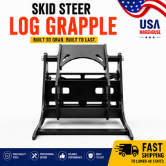 Skid Steer Log Grapple Attachment Quick Attach Heavy Duty Brush FREE SHIP