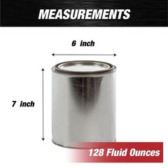 LAUCO Empty Paint Cans with Lids – 128 oz Gallon Metal Paint Cans, 6 Pack,