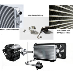 #D89103 D77843 2 Row All Aluminum Tractor Radiator Fits Case 584C 580C 586C 585C