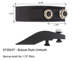 Bobcat Style Bucket unitooth 1.75″ Pitch – 6728247, 6727453