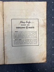 Instructions For Pneumatic Lift-All Farmall A And B Tractor 1941