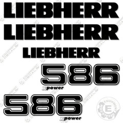 Fits Liebherr 586 Decal Kit Wheel Loader – 7 YEAR OUTDOOR 3M VINYL!