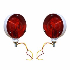 12v Fits Massey Ferguson Kubota Tractors Safety Warning Light Red and Red Lens