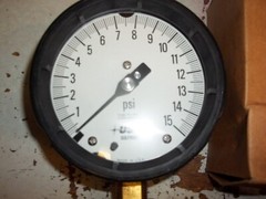 AMETEK 1980 150006 15PSI 0-15PSI 1/2 ANPT LM 4-1/2″ GAUGE GAGE (363)