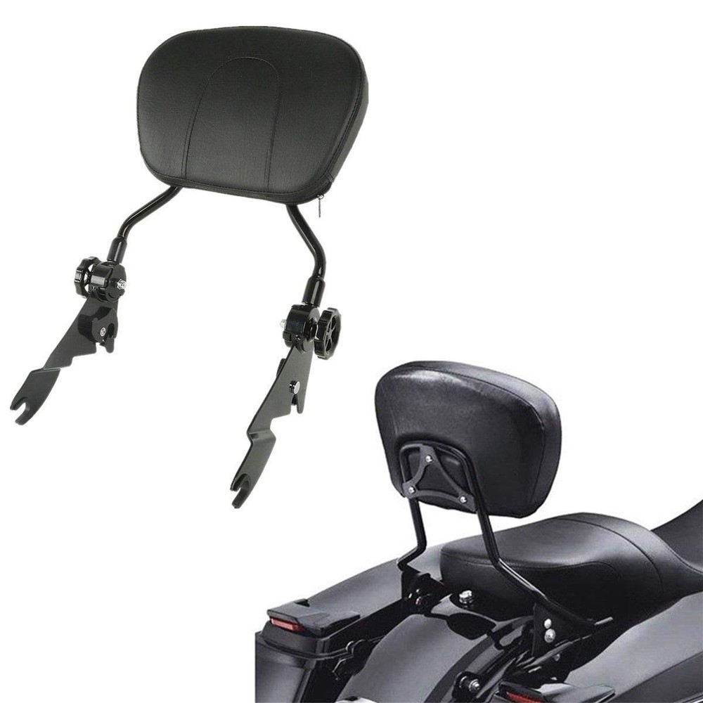 Adjustable Sissy Bar Passenger Backrest with Pad 2009-2025