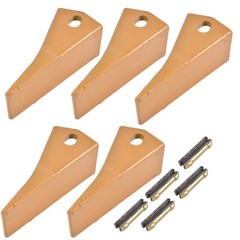 5 Pack Bucket Teeth with Flex Pins Metal Use with Any 23 & 230 Series Adapters