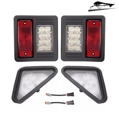 4PCS LED Headlight Tail Light Kit Lamp Assembly For Bobcat Skid Steer Loader