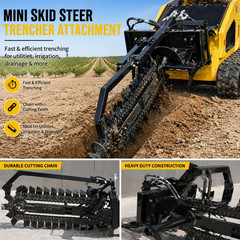Mini Skid Steer Track Loader B&S Gas Engine with 2 Attachments USA Stock