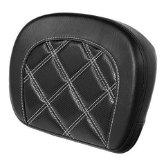 Sissy Bar Backrest Pad for 94-23 Touring Ultra Road King CVO White Diamonds