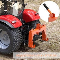 Quick Hitch 3 Point With 2″ Receiver For CAT 1 Tractor 5-Level Adjustable Bolt