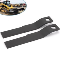 Skid Steer Brush Cutter Blades 2PCS, 8mm Thick Spring Steel, 60Si2Mn, 30mm Bore