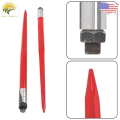 2 Pack 39″ 3000lbs Square Hay Bale Spear Wide Tine Spike Skid Conus For Tractor