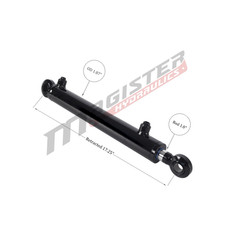 Hydraulic Cylinder Welded Double Acting 1.5″ Bore 10″ Stroke Swivel Ball/Eye