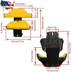 YELLOW SUSPENSION TRACTOR Seat For JOHN DEERE 1020,1530,2020,2030,2040,2155