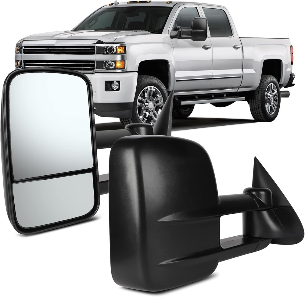 Pair Manual Tow Mirrors for 1988-1998 Chevy GMC C/K 1500 2500 3500 Side Mirrors