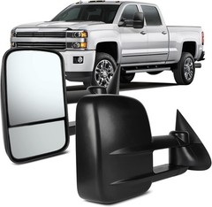 Pair Manual Tow Mirrors for 1988-1998 Chevy GMC C/K 1500 2500 3500 Side Mirrors