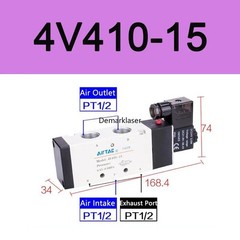 AirTAC 12V 24V 110V 220V Pneumatic Electric Solenoid Air Valve 5 Way 2 Position