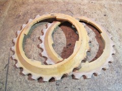 2 John Deere B150-24 Corn Planter Plates Lustran Plastic 494 694 24B 25b 71