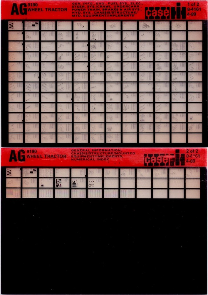 Case IH 9190/ Steiger Tiger Tractor Parts Catalog Microfiche Manual 8-4161
