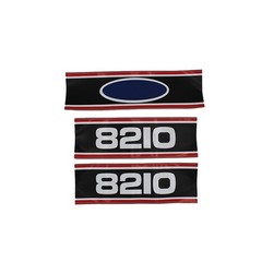 83929378 New Red/Black Hood Force II Decal Kit Fits Ford 8210 EBPN16605SA